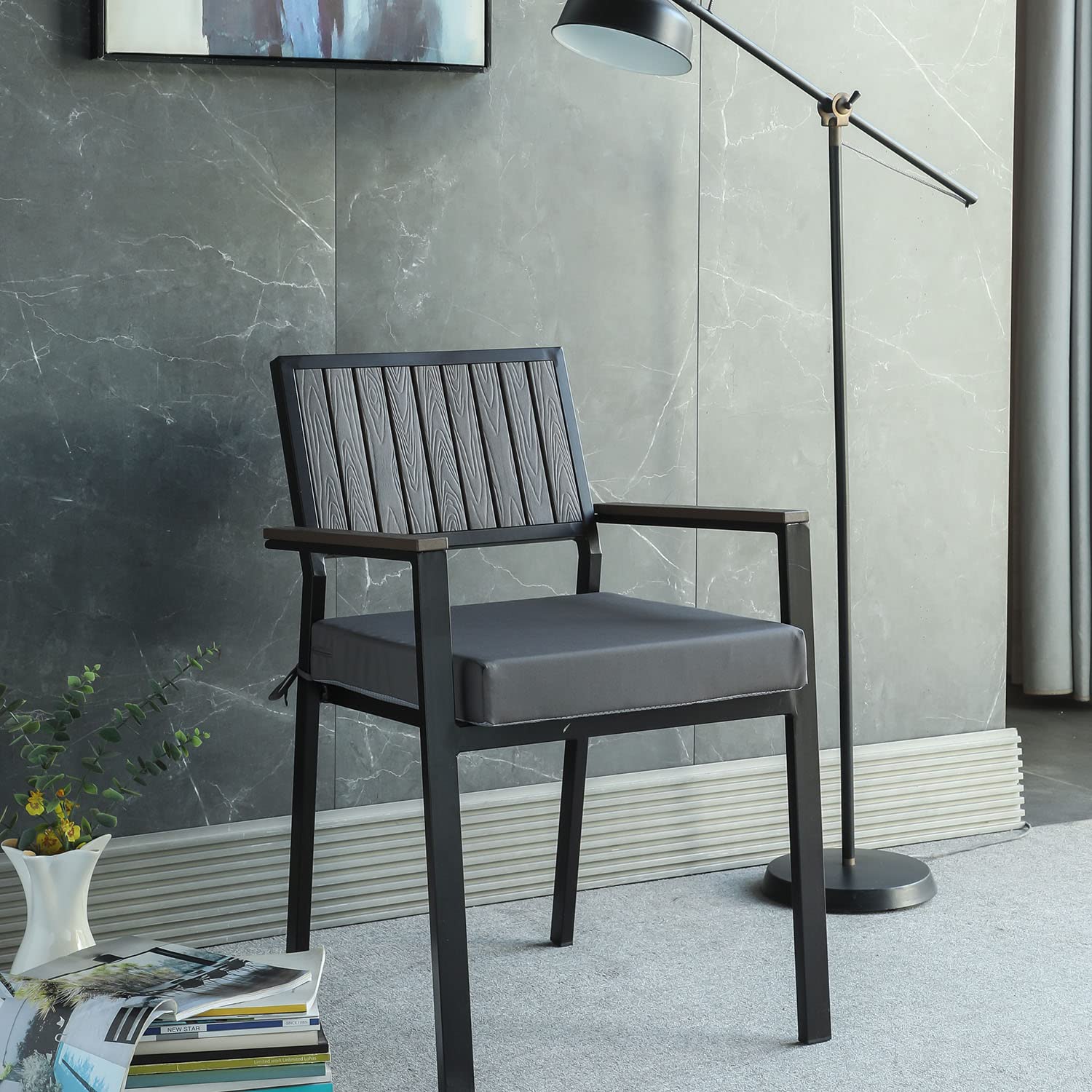 SAMTY lifestyle image on balcony dining set enhancing outdoor comfort