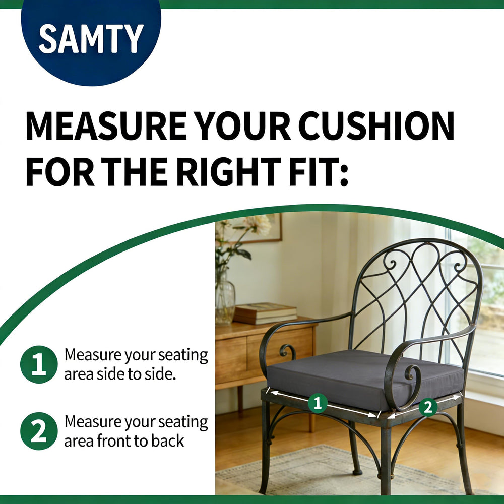 SAMTY boxed set of two cushions ready for porch or patio use