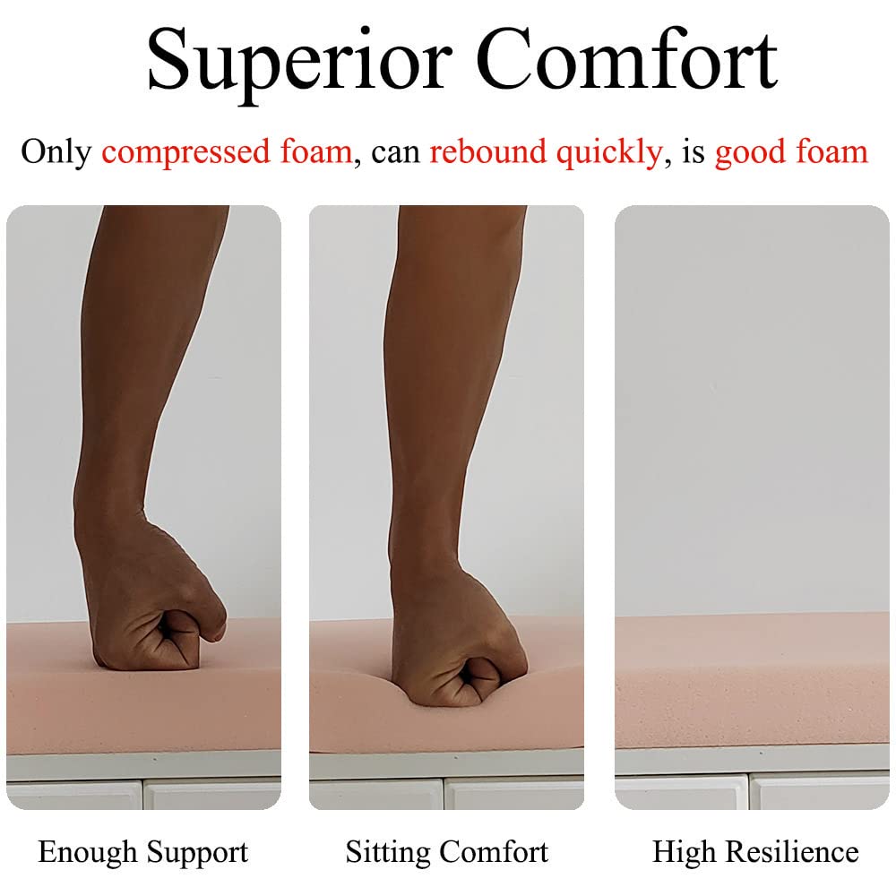 SAMTY cushion beside ruler showing 20x20 size for accurate fit selection
