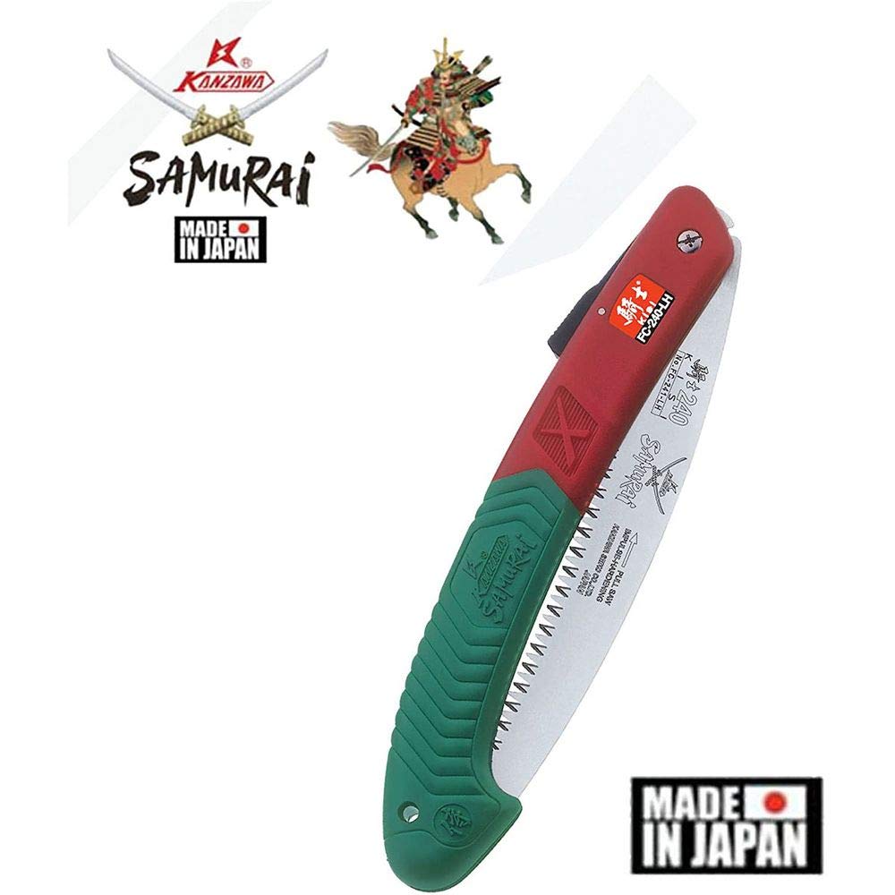 SAMURAI handle grip detail with elastomer wrap providing secure non-slip hold