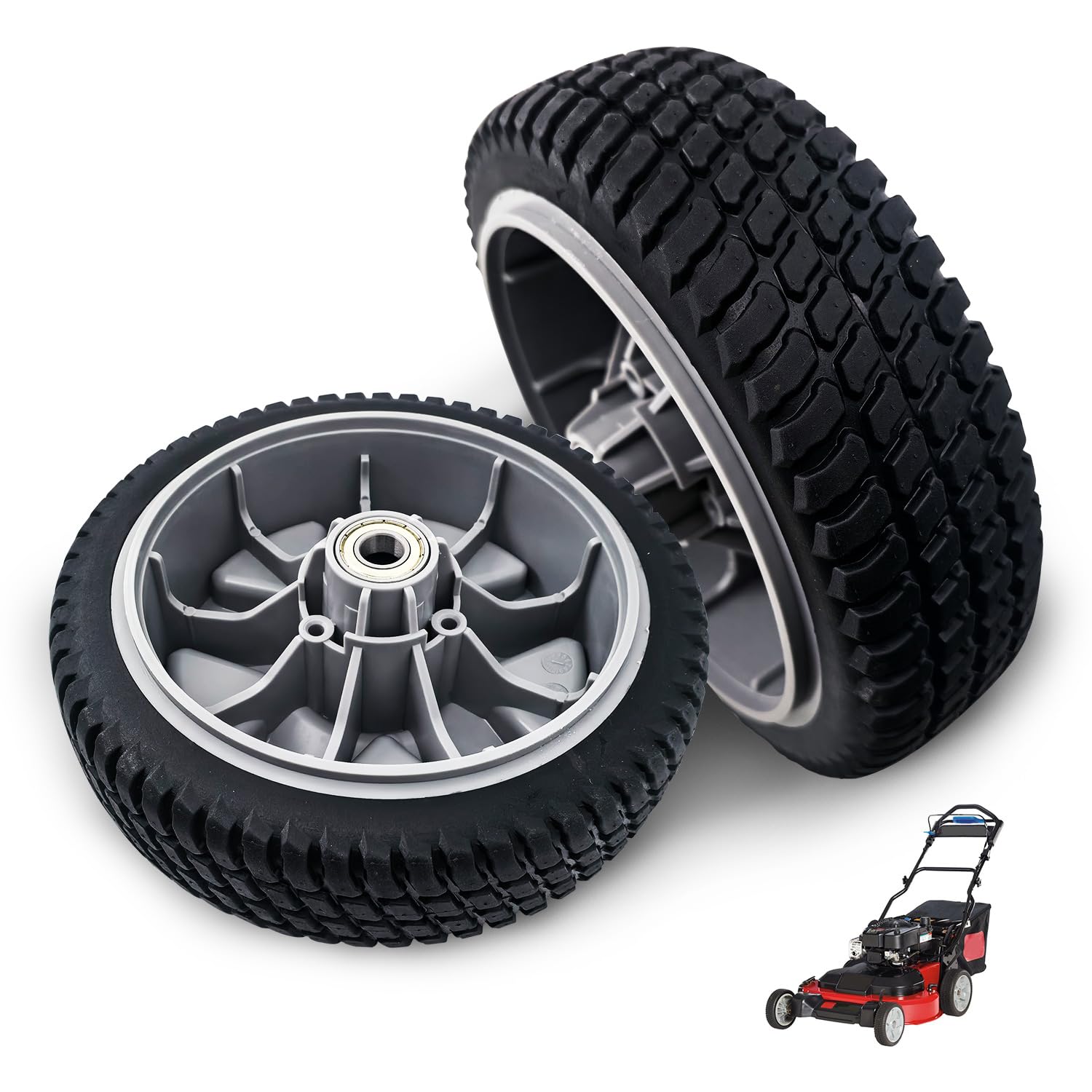sanbaiyi front wheel assembly front view showing fit and easy replacement