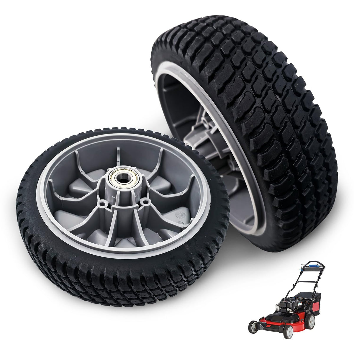 sanbaiyi front wheel assembly front view showing fit and easy replacement