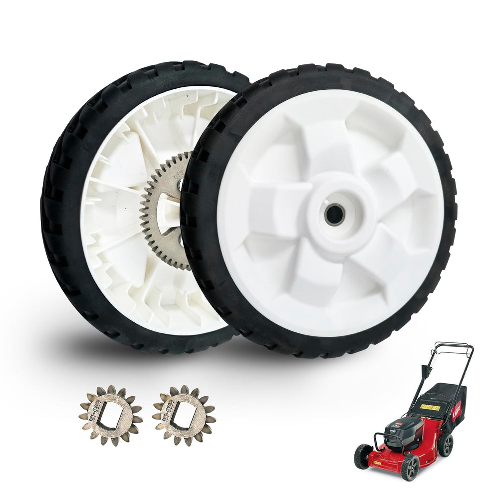sanbaiyi front view of 8 inch wheel showing tread and hub for reliable traction