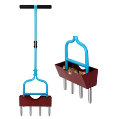 sancat front view aerator showing full tool and benefit of easy storage