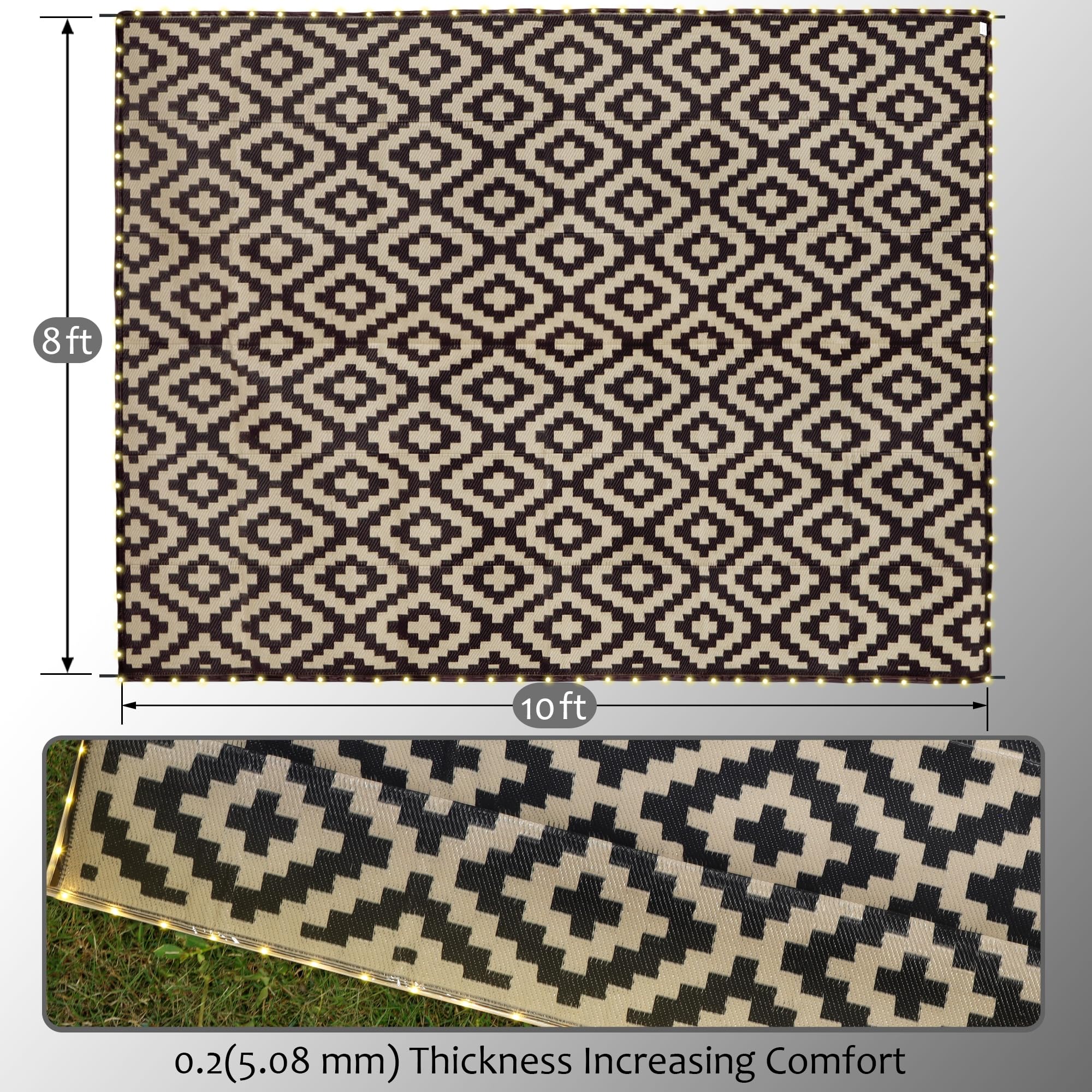 SAND MINE close-up of polypropylene weave for durable, breathable surface