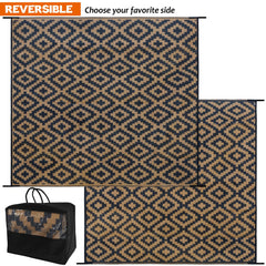 SAND MINE reversible rug showing both sides for flexible styling options