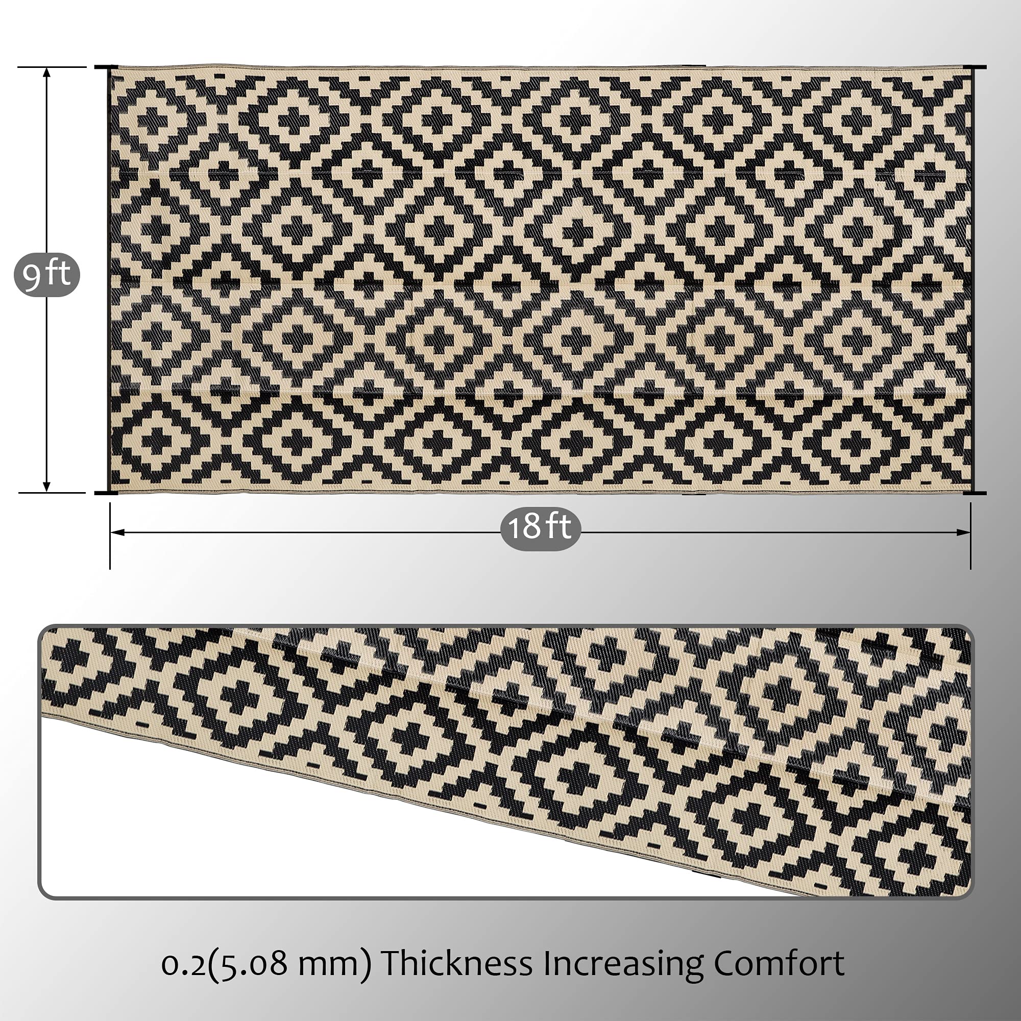 SAND MINE reversible pattern shows alternate face and styling flexibility