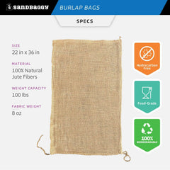 Sandbaggy bag filled with vegetables demonstrating produce-safe breathable storage