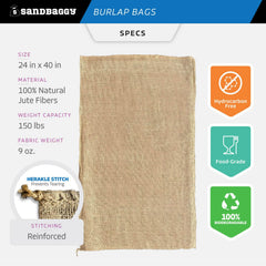 Sandbaggy close weave texture of jute, breathable fibers that reduce moisture