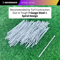Sandbaggy head detail showing smooth galvanized finish and safe low profile