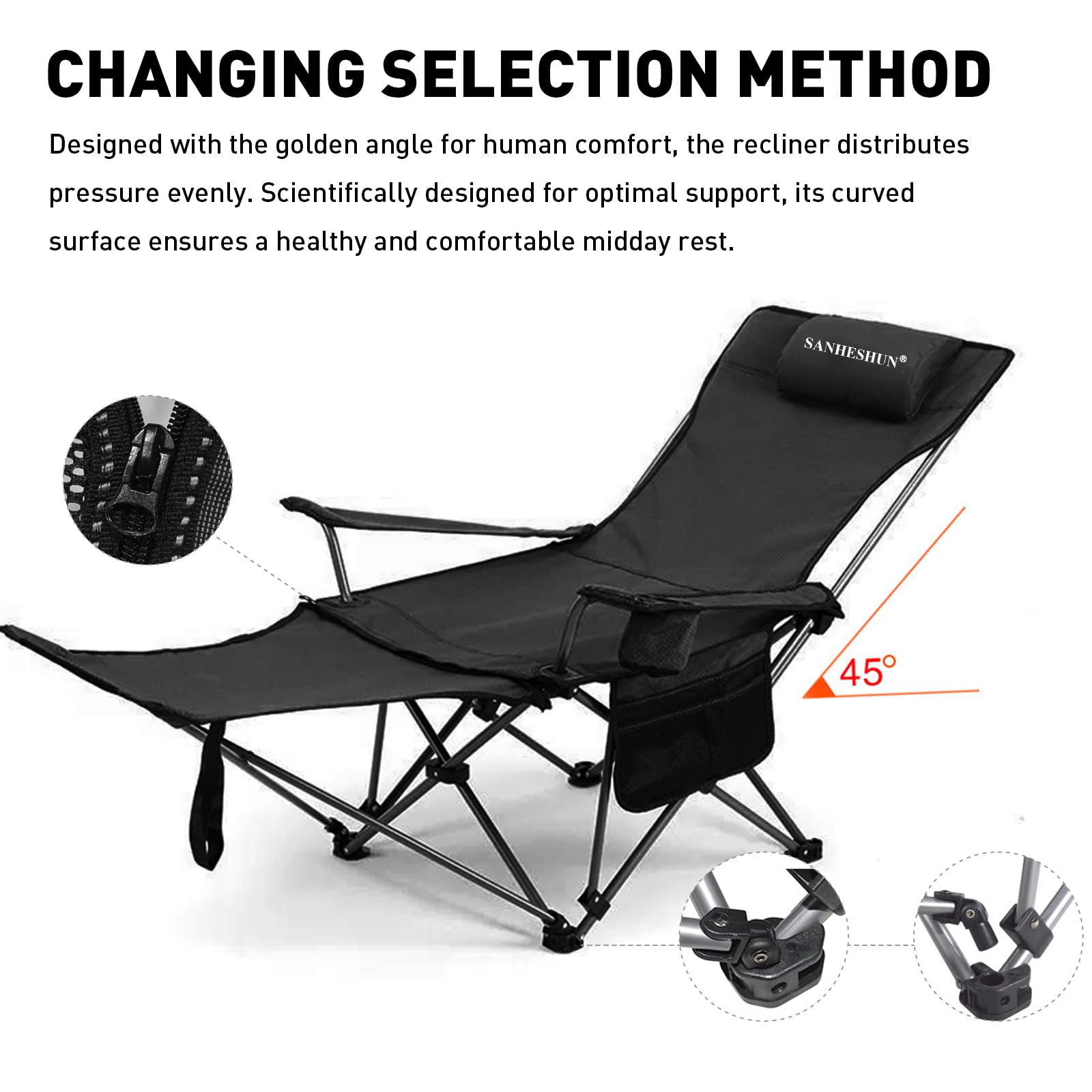 sanheshun steel frame and anti-sink feet ensuring stability on soft ground