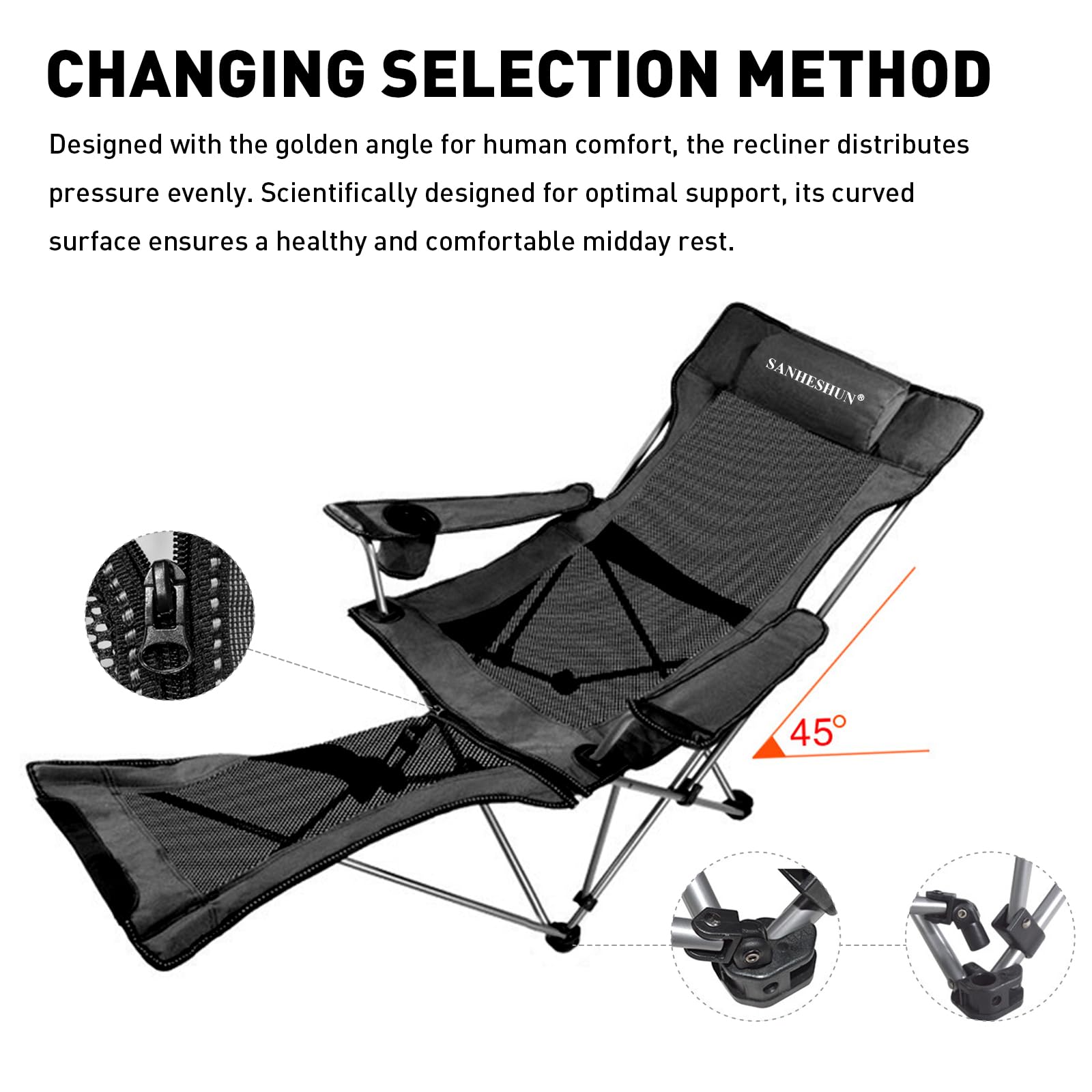 sanheshun packed in carry bag with shoulder strap for compact transport