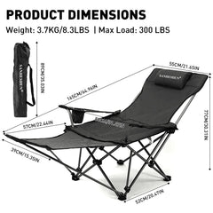 sanheshun side view with detachable footrest offering customizable leg support