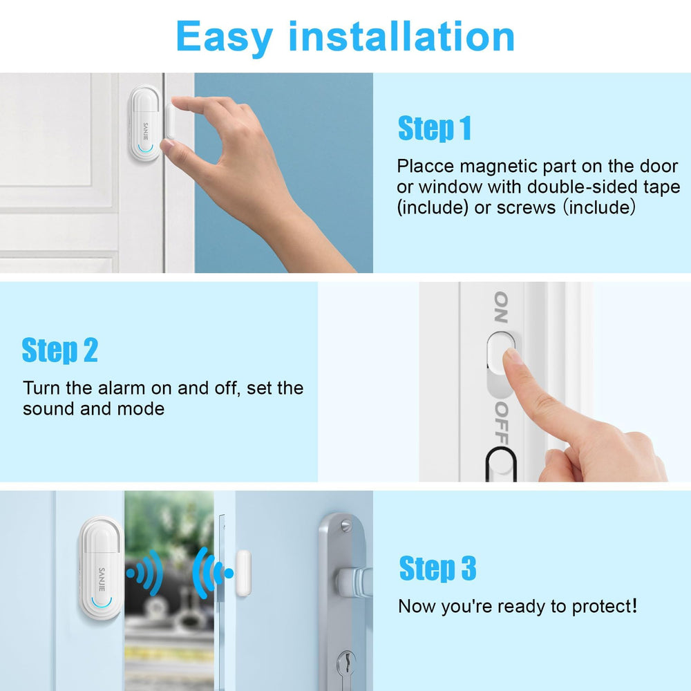 SanJie door closing reminder demo showing periodic beep to prompt secure closure benefit