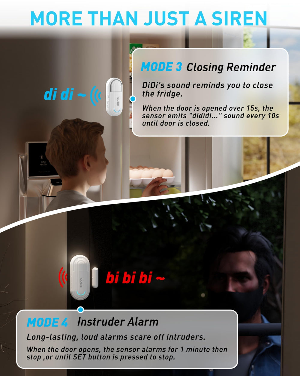 SanJie volume and mode panel detail showing adjustable sound levels for custom monitoring