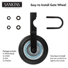 SANKINS detail of bracket angle adjustment showing lift range and installation benefit