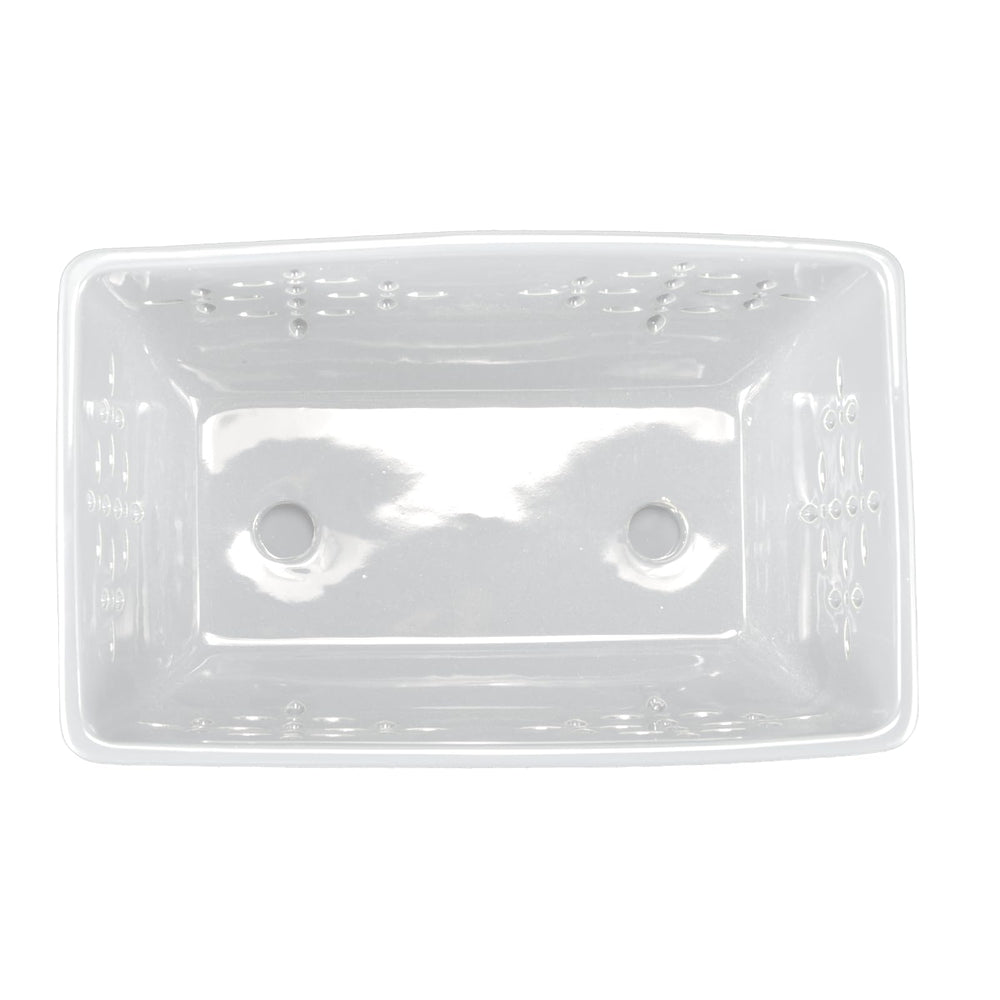 Sanmudecor ceramic pot paired with matching drip tray protecting surfaces from moisture