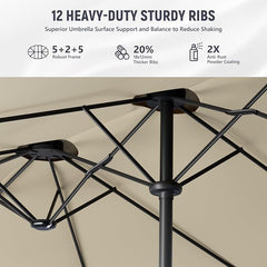Sannwsg detailed view of fiberglass ribs demonstrating flexible wind-resistant support