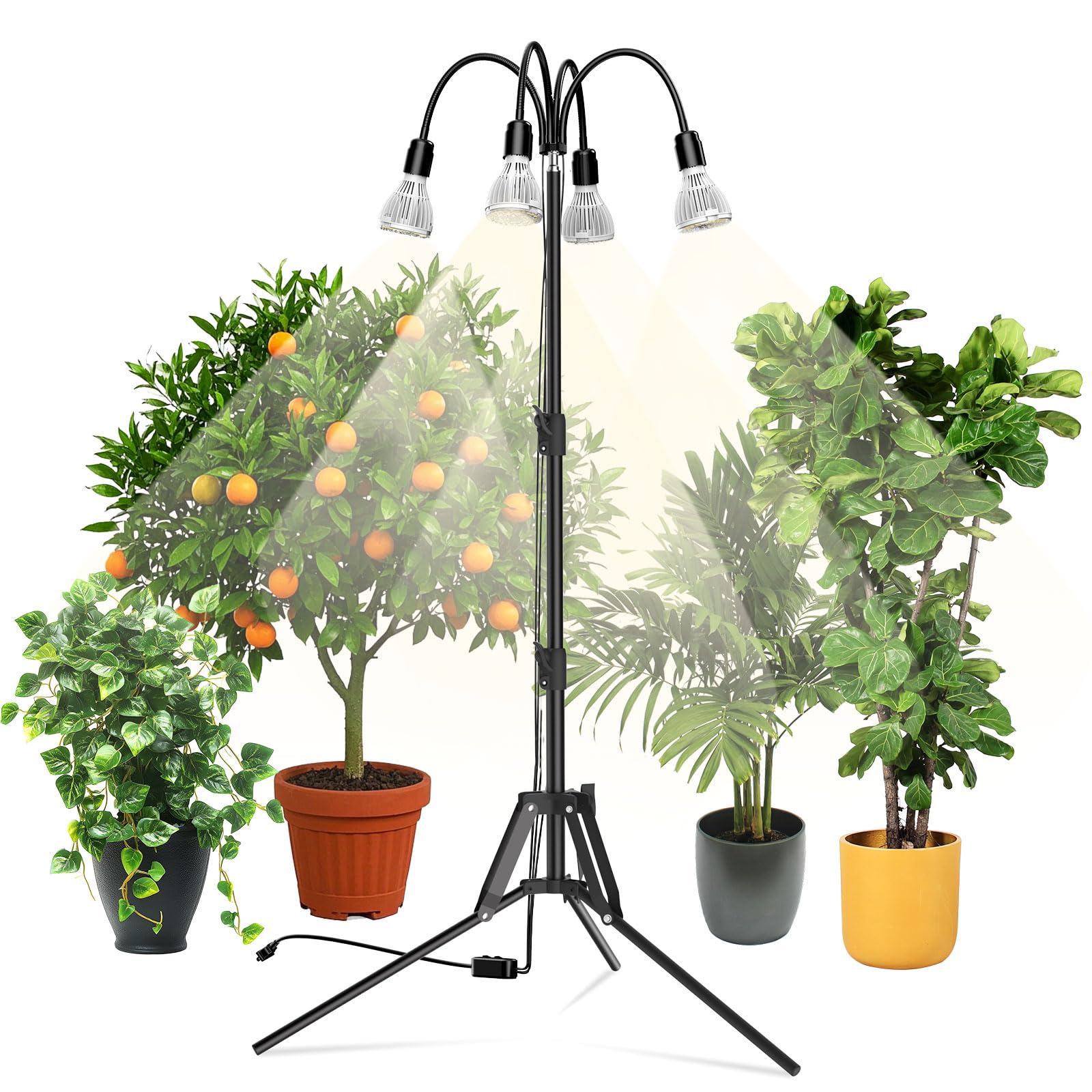 SANSI front view of 120W grow light showcasing whole unit and bulbs for flexible growth