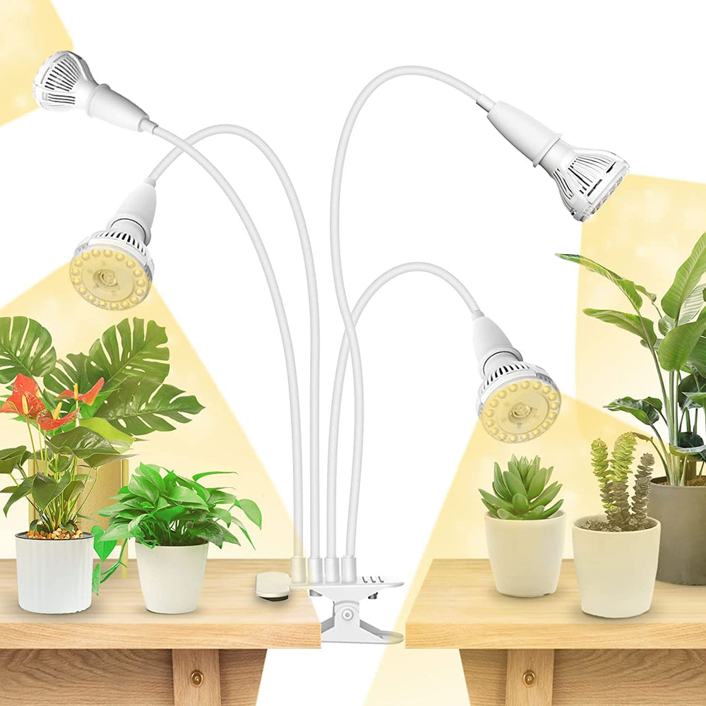SANSI front view clip-on grow light showing compact design and secure clip