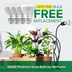 SANSI replaceable bulb detail demonstrating easy swap and reduced waste