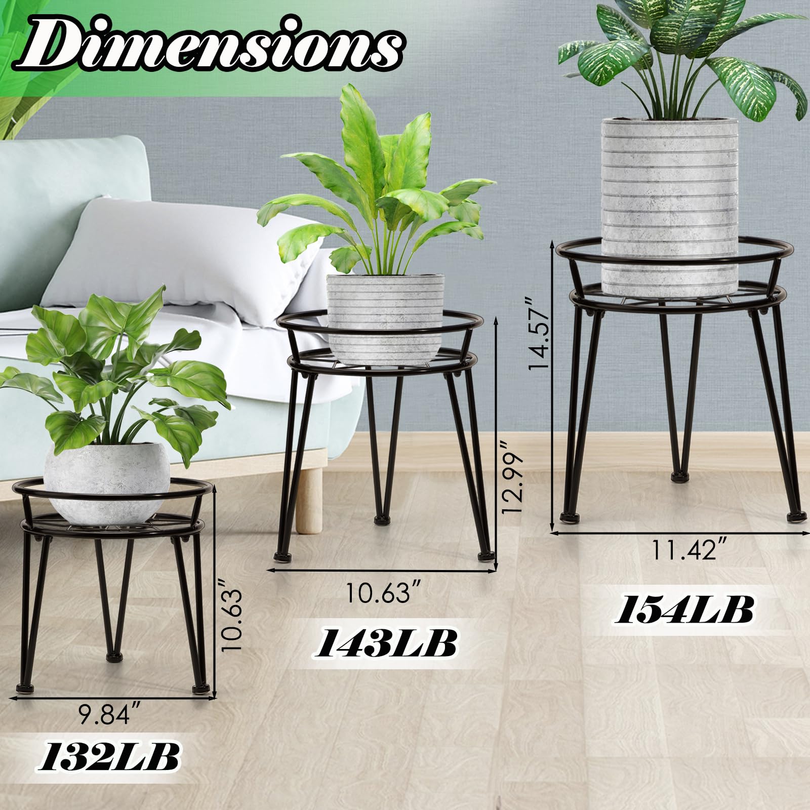 Santentre stand in use in living room improving plant arrangement and light