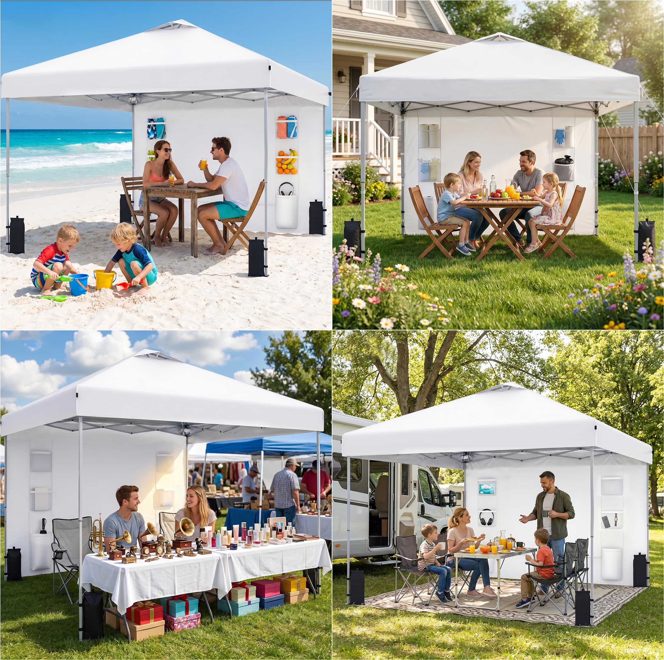 SANWAY canopy folded in carry bag for compact transport and trunk storage
