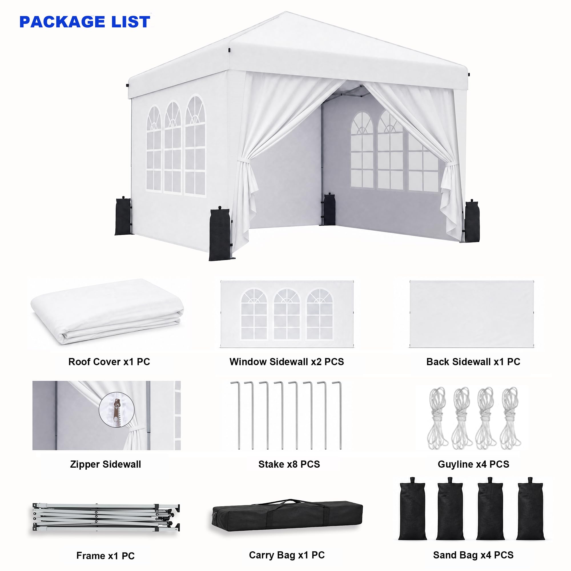 SANWAY sidewall with zippered door showing easy access and privacy benefit