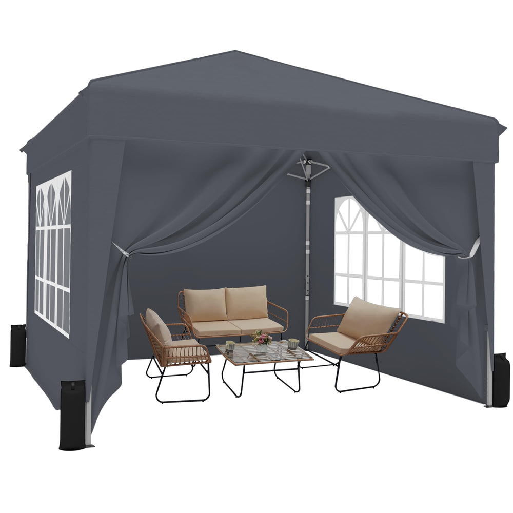SANWAY front view canopy tent showing full shelter and shade benefit