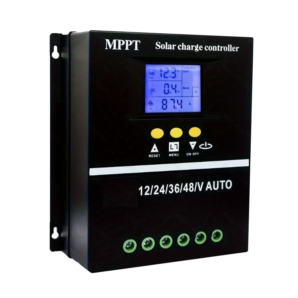 Saooer LCD close-up displaying voltage and charge current for easy checks