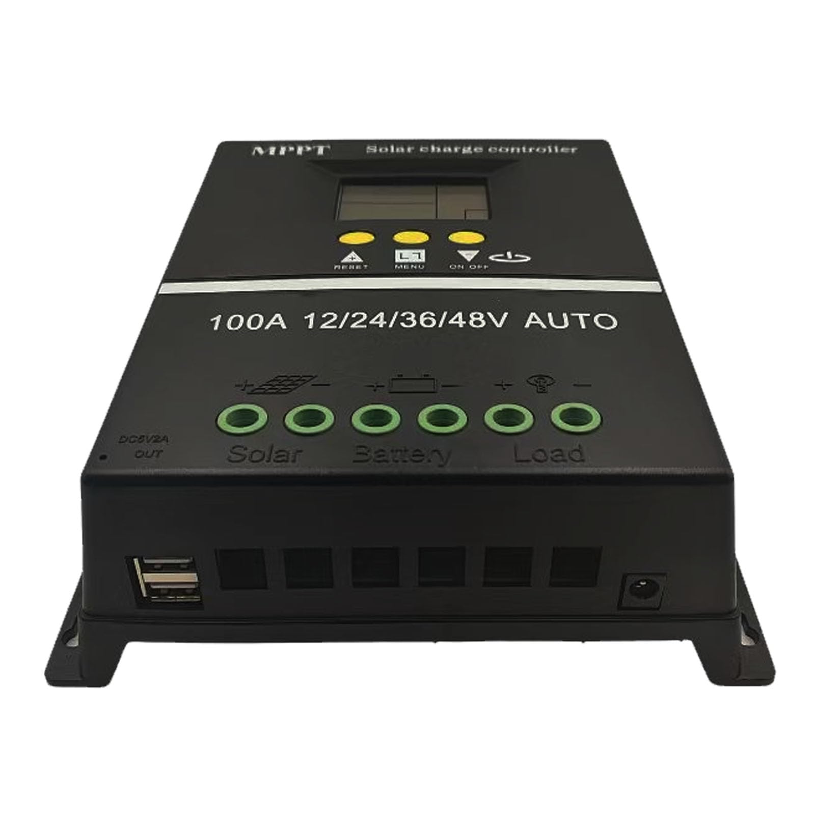 Saooer controller connected to solar and battery cables for safe wiring