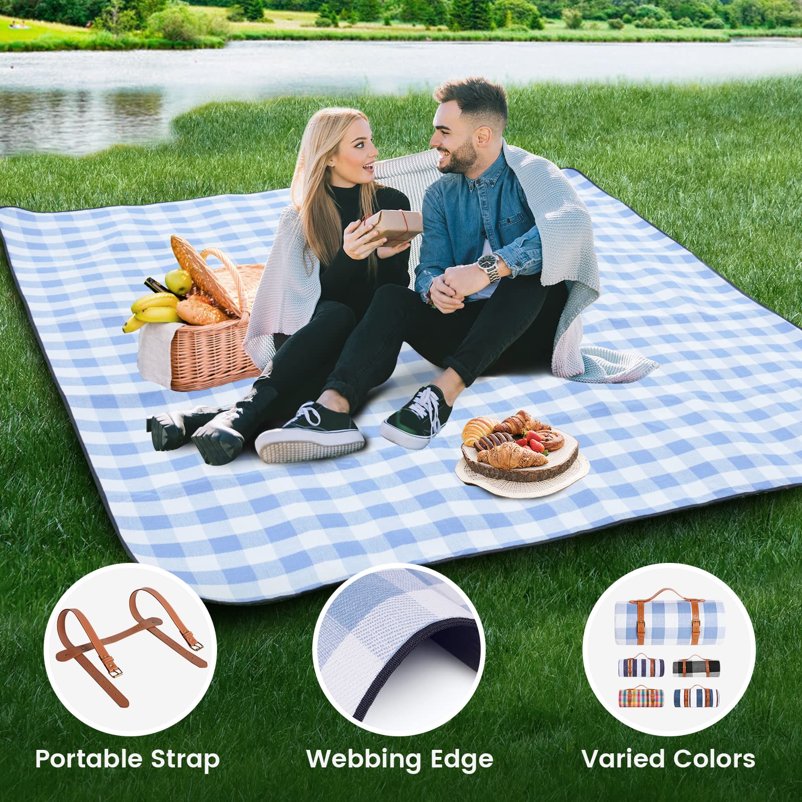 sapsisel waterproof PEVA backing detail protecting users from damp ground