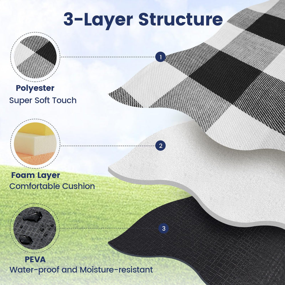 sapsisel waterproof PEVA underside repels moisture and sand