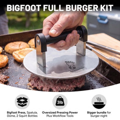 Sasquash Bigfoot press bottom surface showing smooth stainless contact for even sear