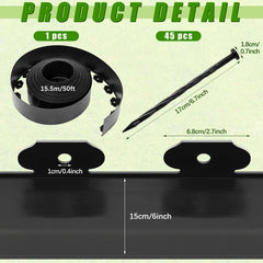 Sasylvia close-up of edging profile highlighting flexible durable plastic