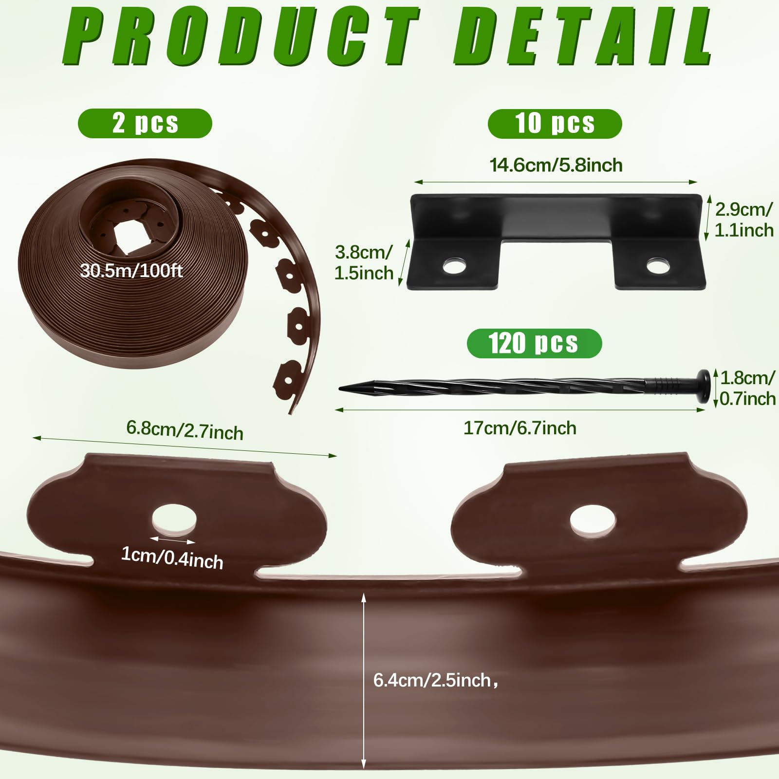 Sasylvia close-up on flexible profile and textured plastic for durable edging