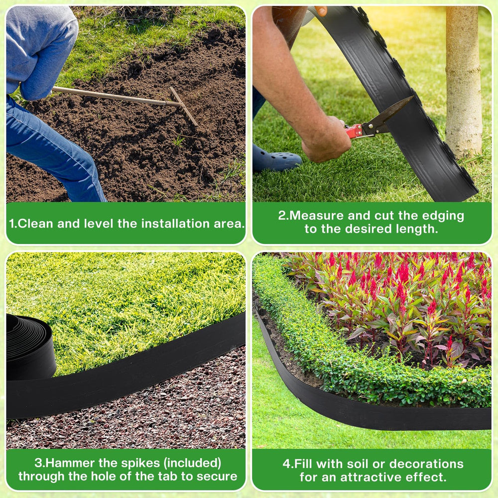 Sasylvia edging installed on a curved flower bed creating a clean border