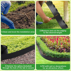 Sasylvia edging installed on a curved flower bed creating a clean border