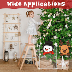 Sasylvia fence surrounding a Christmas tree in living room for polished display