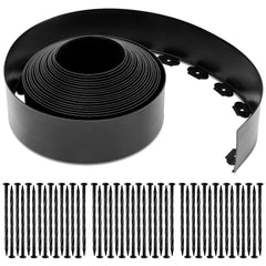 Sasylvia front view of rolled 5x50' edging showing kit contents and compact packaging benefit