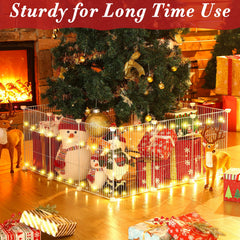 Sasylvia fence around Christmas tree in use keeping pets away benefit