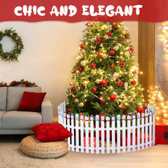 Sasylvia panels installed around a Christmas tree protecting ornaments