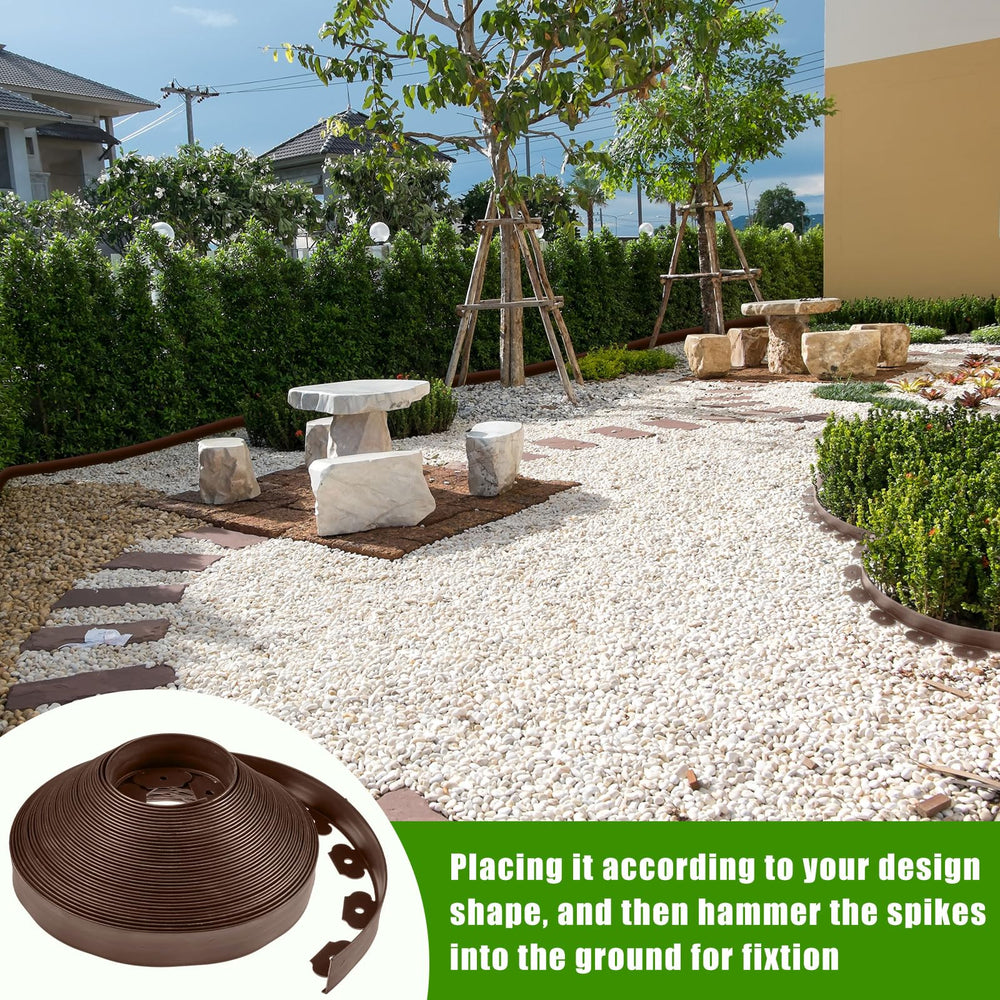 Sasylvia backyard pathway with edging showing finished look and defined walkway benefit