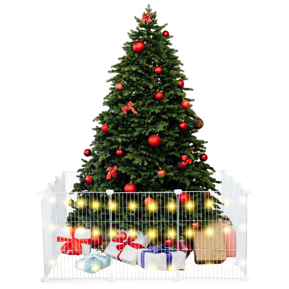 Sasylvia fence in decorated living room showing stylish holiday décor benefit