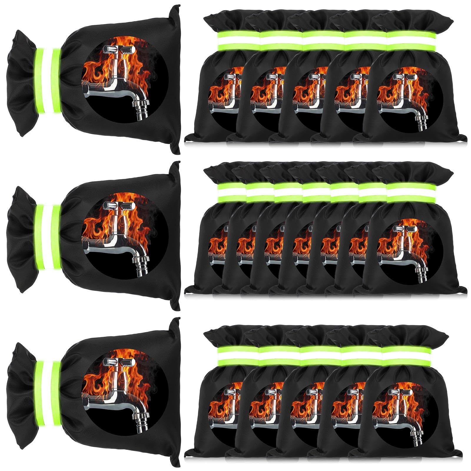 SATINIOR front view of faucet cover pack showing quantity and compact storage benefit