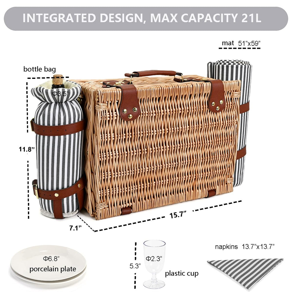SatisInside neatly strapped cutlery and plates for organized serving