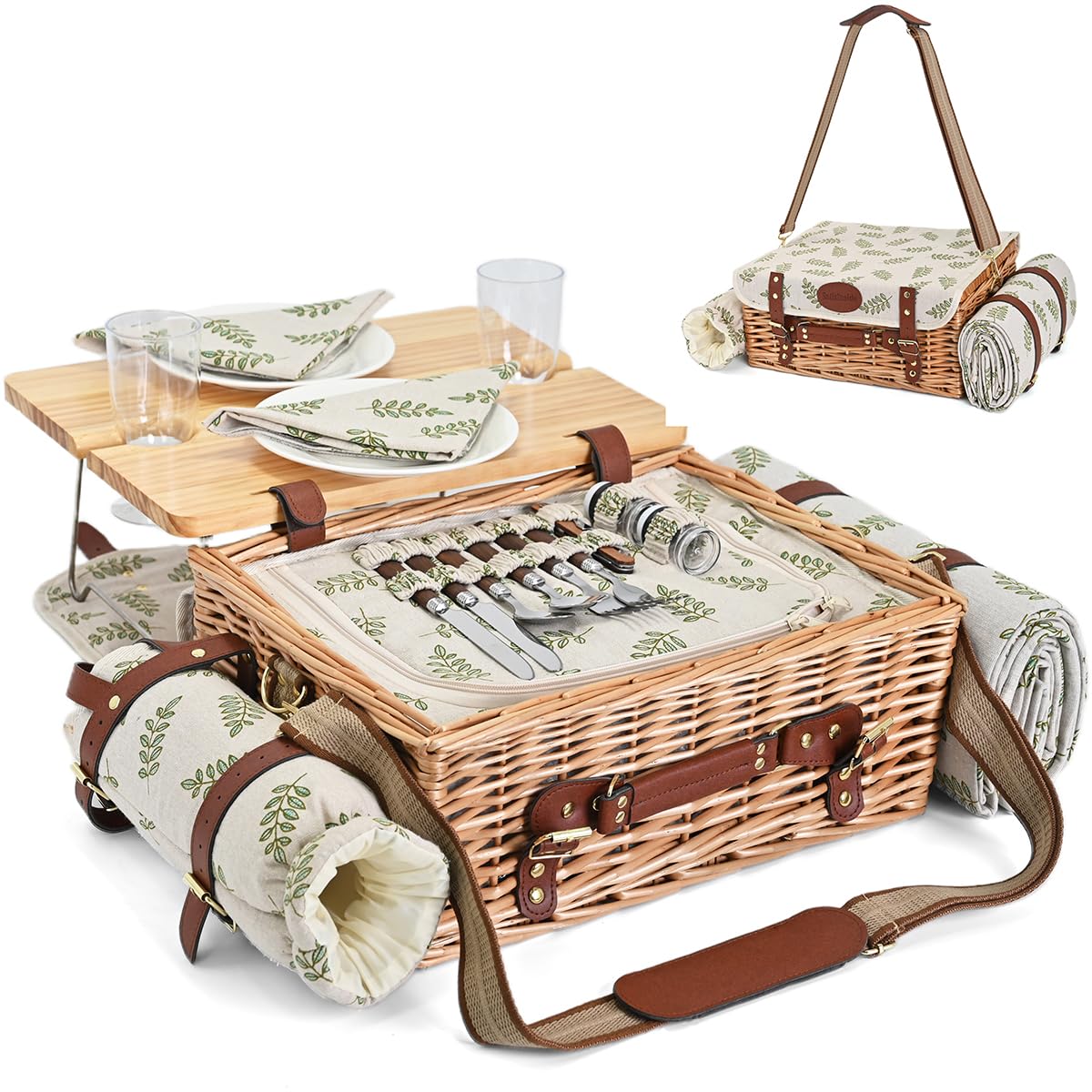 SatisInside front view of woven basket showing elegant design and easy transport