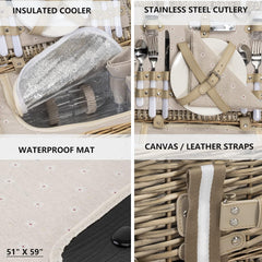 SatisInside waterproof picnic blanket folded for compact, dry seating
