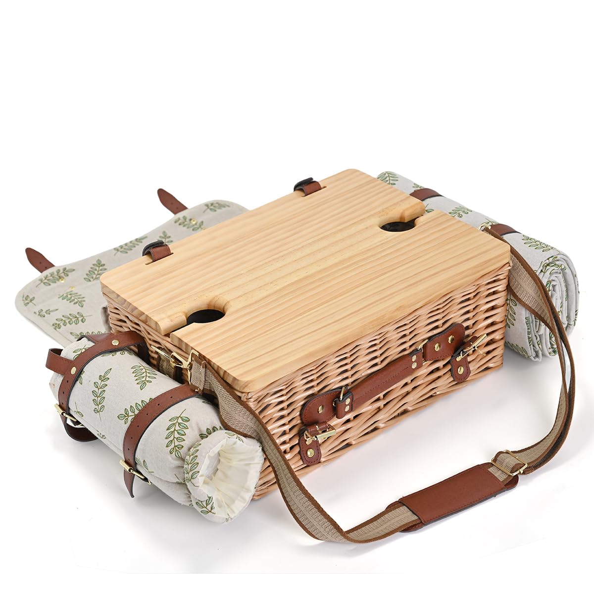 SatisInside insulated wine bag and glasses ready for a chilled bottle