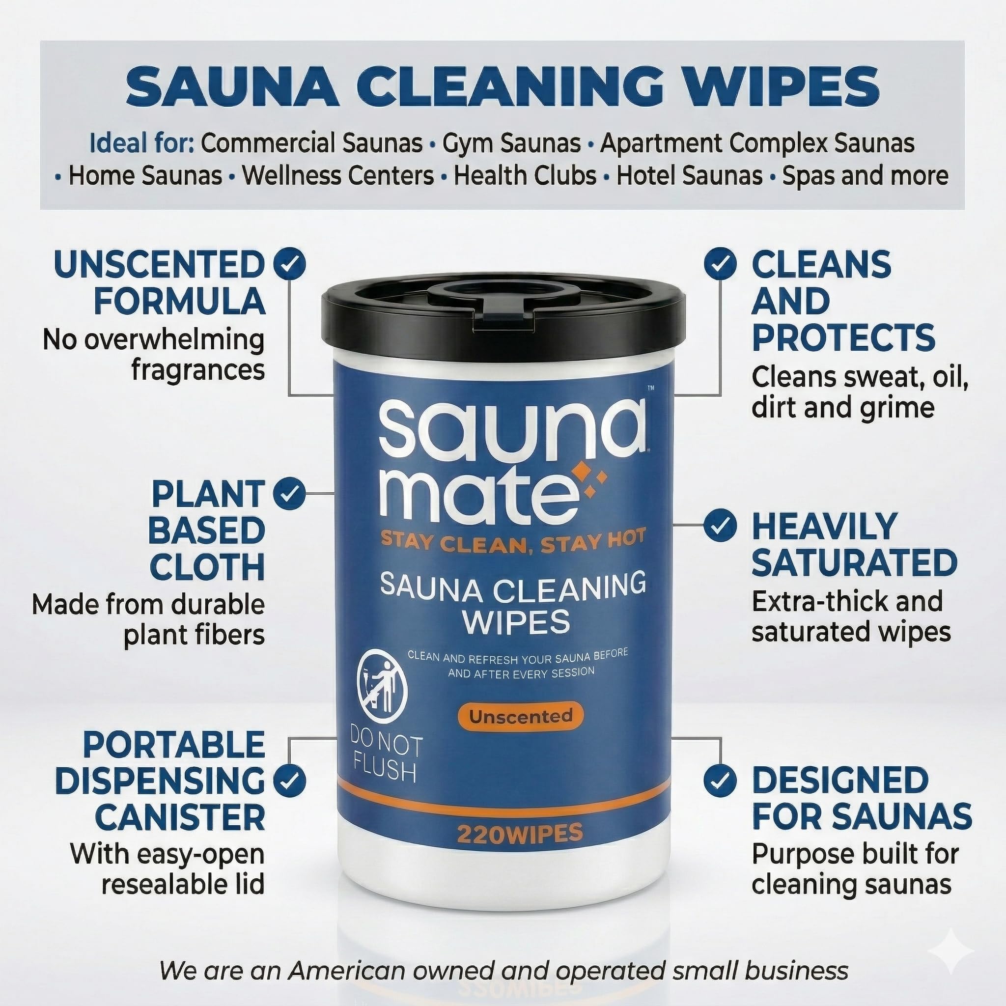 SaunaMate canister next to a hand showing scale and quick accessible benefit